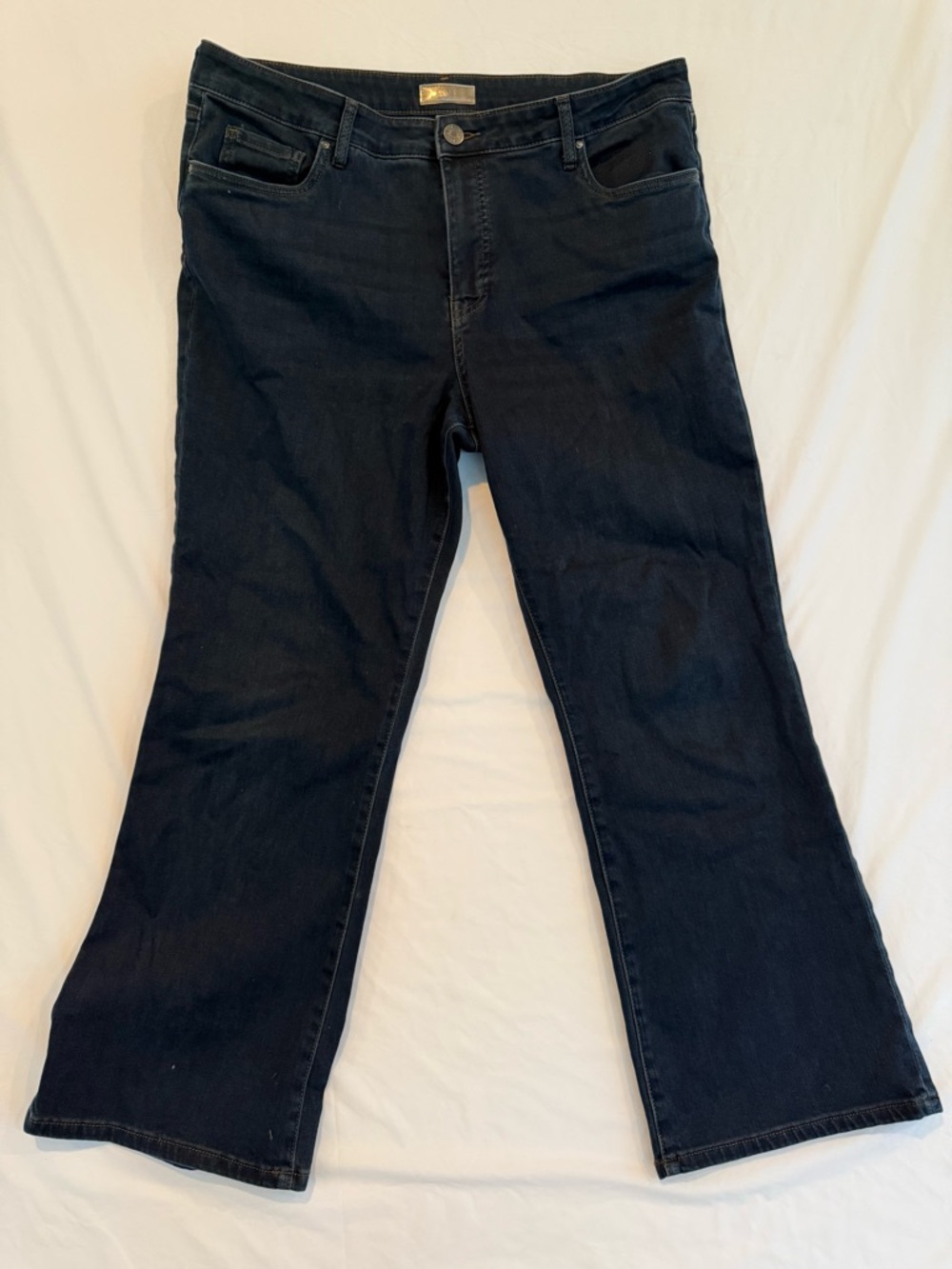 Kut From the Kloth Kelsey Fab Ab High Rise Ankle Flare Dark Wash Jeans Size 16